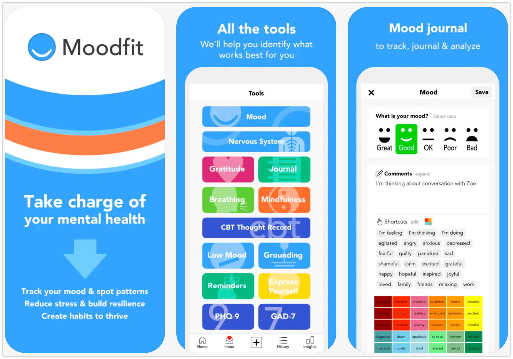 Moodfit mood and CBT